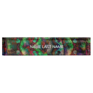 Pretty Flower Burst Abstract Nameplate