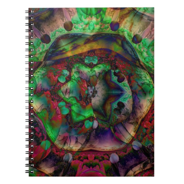 Pretty Flower Burst Abstract Notebook (Front)