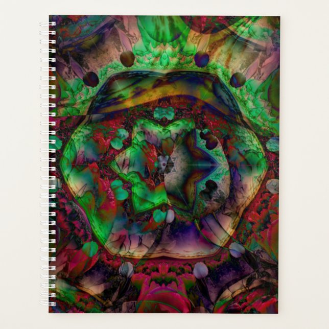 Pretty Flower Burst Abstract Planner (Front)