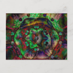 Pretty Flower Burst Abstract Postcard
