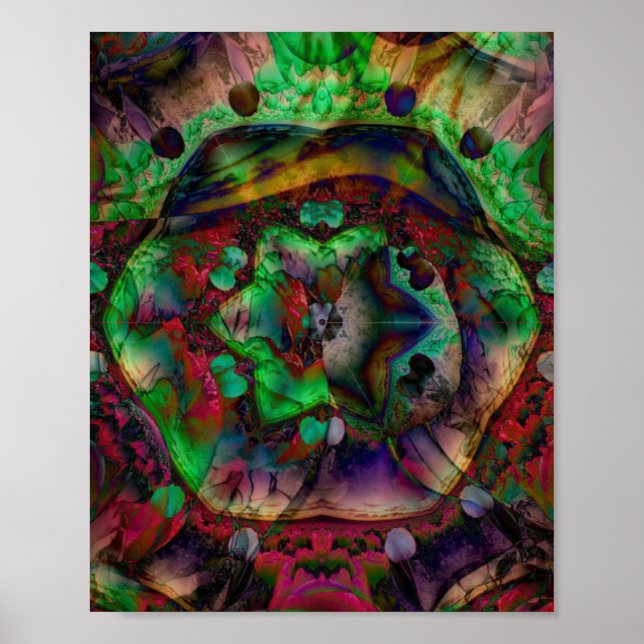 Pretty Flower Burst Abstract Poster (Front)