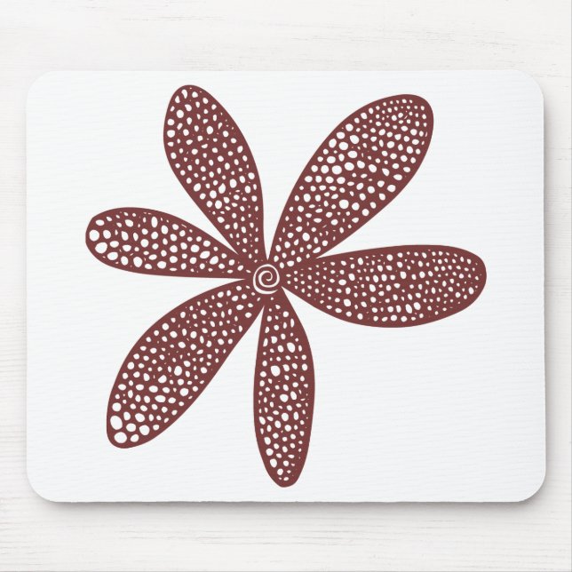 Pretty Flower - Dark Brown Mouse Pad (Front)