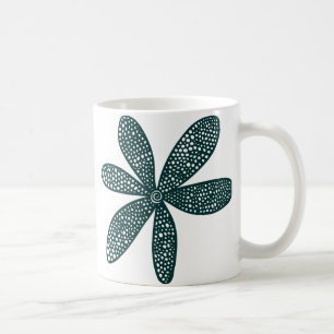 Pretty Flower - Dark Green Coffee Mug