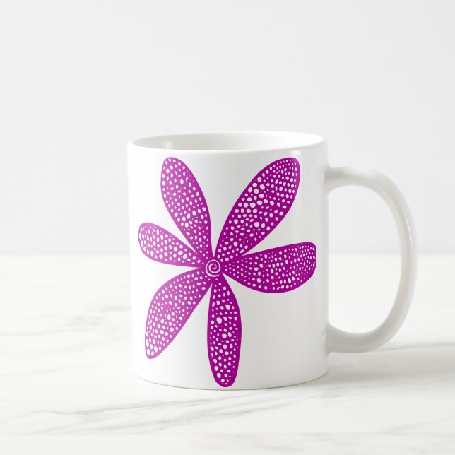 Pretty Flower - Deep Violet Coffee Mug (Right)