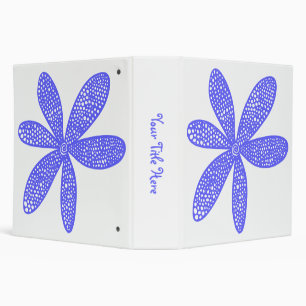 Pretty Flower - Electric Blue (2.0in) Binder