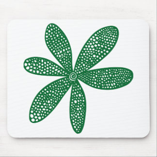 Pretty Flower - Forest Green Mouse Pad