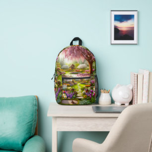 Pretty Flower Garden  Printed Backpack