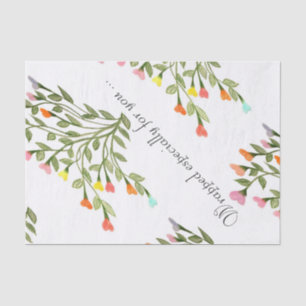 Pretty flower heart tissue paper