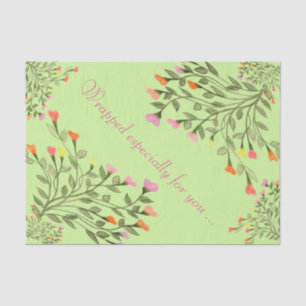 Pretty Flower Heart Tree Tissue Paper