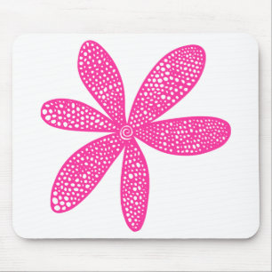Pretty Flower - Hot Pink Mouse Pad