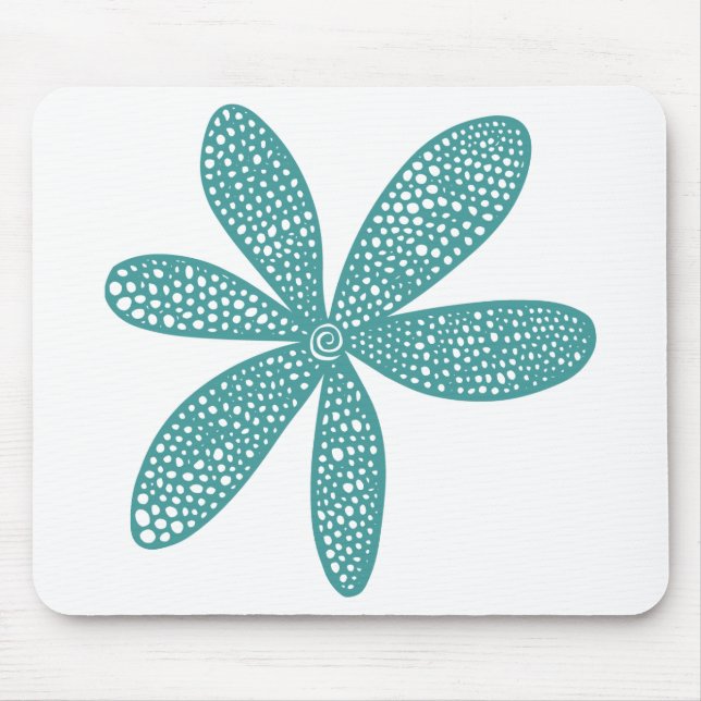 Pretty Flower - Ocean Green Mouse Pad (Front)