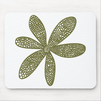 Pretty Flower - Olive Drab Mouse Pad