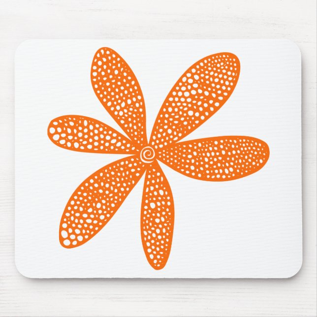 Pretty Flower - Orange Mouse Pad (Front)