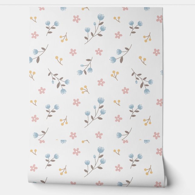 Pretty Flower Pattern Wallpaper (Unrolling)