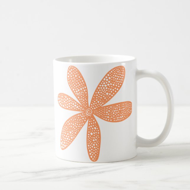 Pretty Flower - Peach Coffee Mug (Right)
