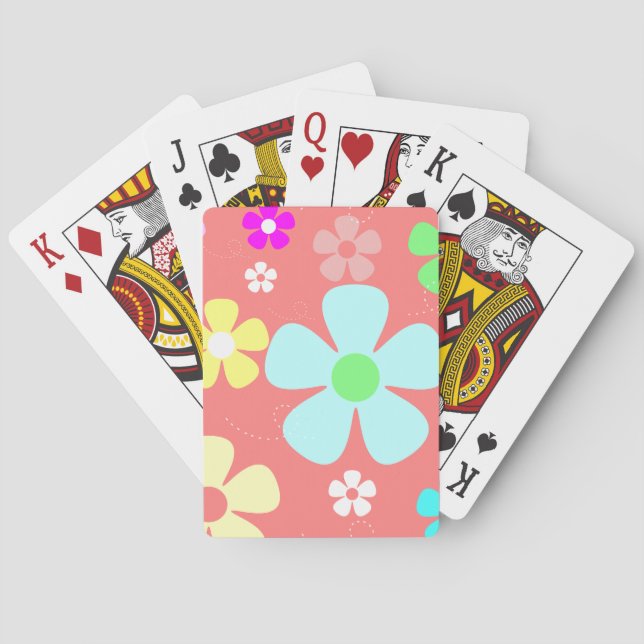 Pretty Flower Playing Cards (Back)