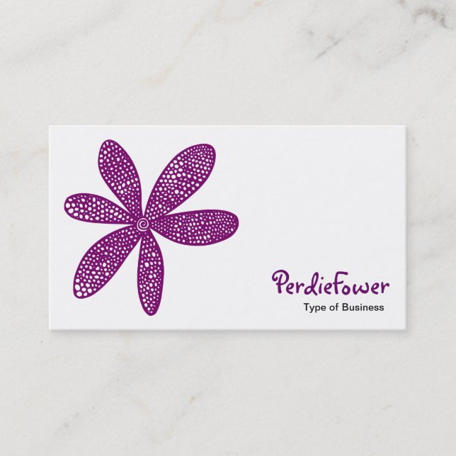 Pretty Flower - Plum 660066 Business Card (Front)