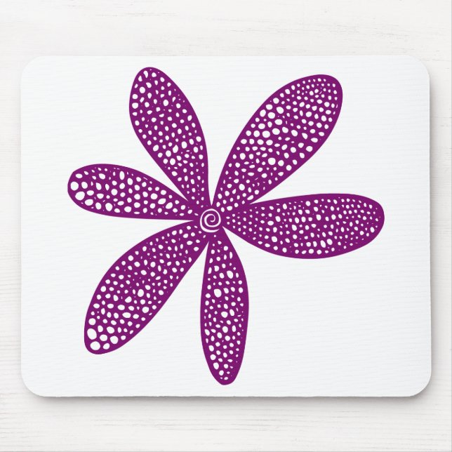 Pretty Flower - Plum Mouse Pad (Front)