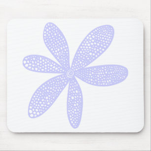 Pretty Flower - Powder Blue Mouse Pad