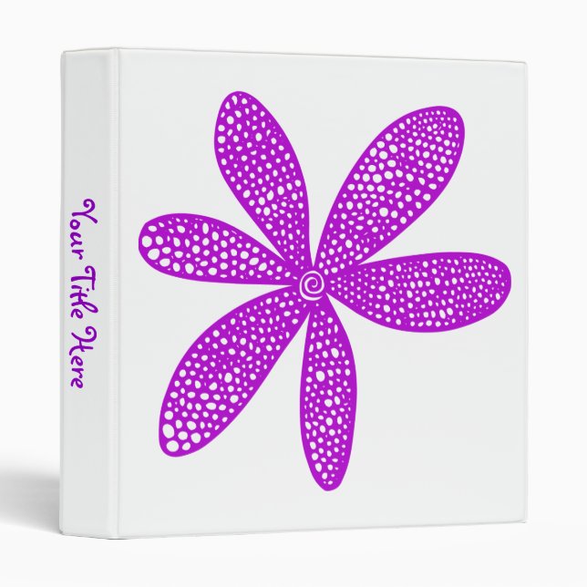 Pretty Flower - Purple (1.0in) Binder (Front/Spine)