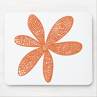 Pretty Flower - Red Brown Mouse Pad