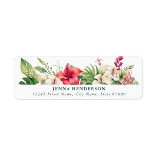 Pretty Flower Return Address Labels
