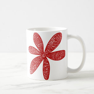 Pretty Flower - Ruby Red Coffee Mug