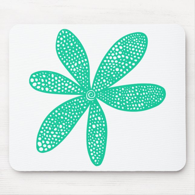 Pretty Flower - Sea Green Mouse Pad (Front)
