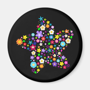 Pretty Flower Star Magnet