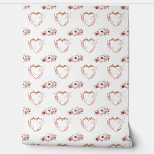 Pretty Flower with Hearts Wallpaper