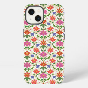 Pretty Flowers and Polka Dots on Ecru iPad Case