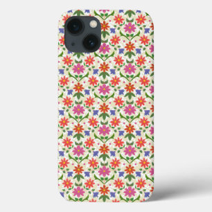 Pretty Flowers and Polka Dots on Ecru iPad Case