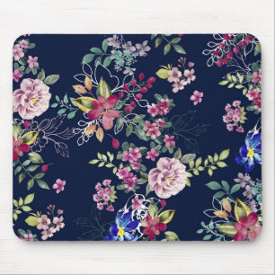 Pretty Flowers Floral Mouse Pad