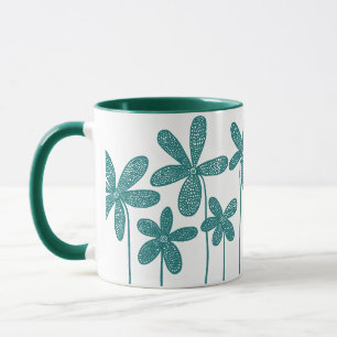 Pretty Flowers - Hunter Green Mug