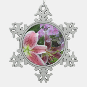 Pretty Flowers Pewter Ornament