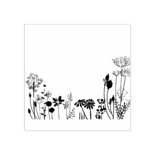 Pretty flowers Rubber Stamp