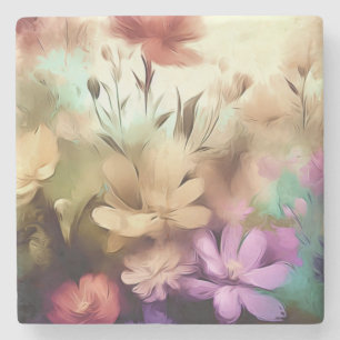 Pretty Flowers Stone Coaster