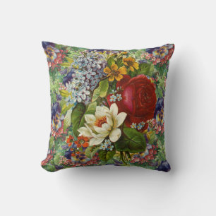 Pretty Flowers Throw Pillow