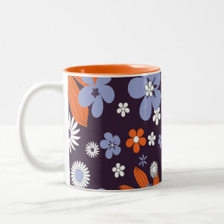 Pretty Flowers Two-Tone Coffee Mug