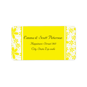 Pretty Flowers Wedding Return Address Label