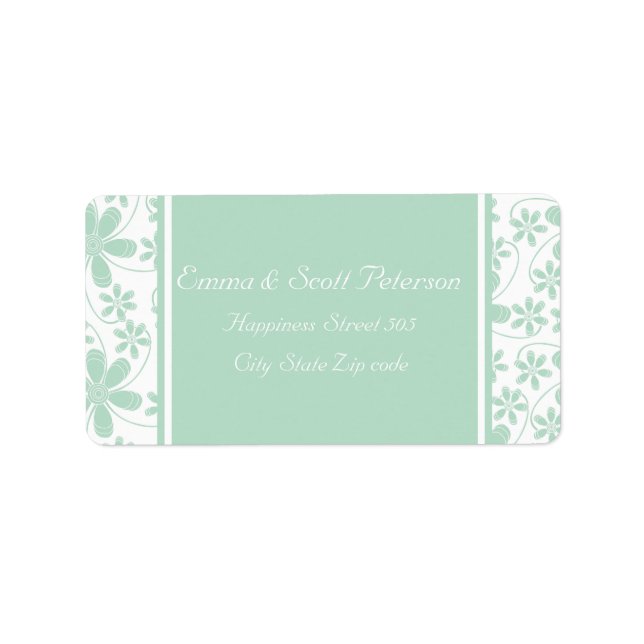 Pretty Flowers Wedding Return Address Label (Front)