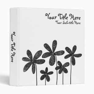 Pretty Flowers - White (1in) Binder