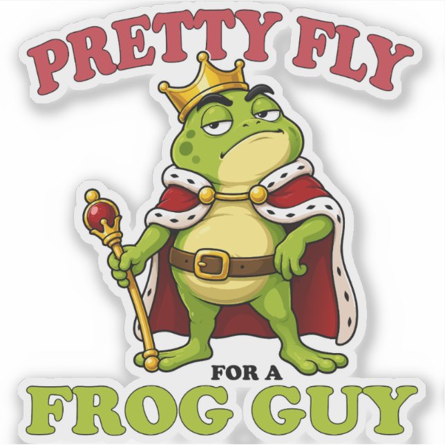 Pretty Fly For A Frog Guy Frog King Mascot (Front)