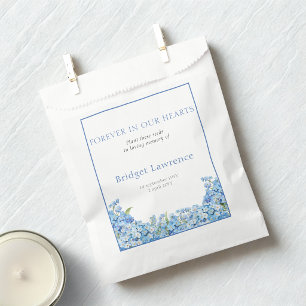 Pretty forget-me-nots funeral seed packet favour bag