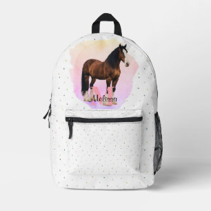 Pretty French Bulldog Puppy Animal Pink Monogram  Printed Backpack