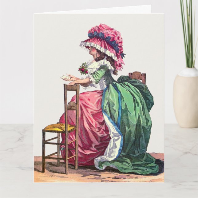 Pretty French Fashion Friendship Greeting Card (Front)
