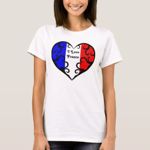 Pretty French heart I love France T-Shirt