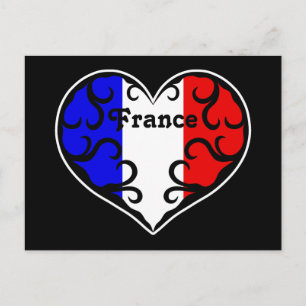 Pretty French heart Postcard