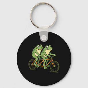 Pretty Frogs with Tandem Bike for Summer and Keychain