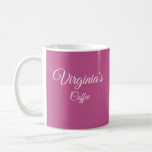Pretty Fuchsia Personalized Coffee Mug